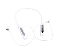 Denash Neckband Earbuds, 5.3 Real Time Battery Display Wireless Neckband Earphones for Sports with Real Time Battery Display, Small Memory Card Slot (White)