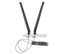 Denash Network Card for the M.2 Adapter for BCM94360cs WLAN Card Simple Operation for 7/8/10, OS X Wide Compatibility (Including external antenna)