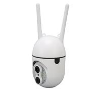 Denash Outdoor Outdoor Surveillance Camera Smart Tracking Camera 1080p HD Movement Identification for WiFi Supervision At Home, White Material