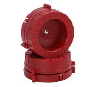 Denash Pair Nab Hub Adapter with High Rotational Concentricity, Suitable for, Studer, Akai, B67, G8M2 Reel to Reel Tape Recorder, Lockable Plastic Base (Red)