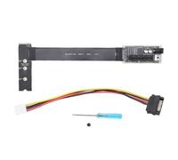 Denash PCIe 4.0 X4 to M.2 M Key Extension Cable Adapter, 64Gbps PCIe to .2 Riser Adapter with LED Indicator, for NVMe 2230 2242 2260 2280 Slots