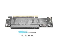 Denash PCIe 5.0 to Dual M.2 Adapter Card, PCIe NVMe Expansion Card with Bifurcation Design for M Key SSD Arrays, Supports 4.0 3.0, U.2 SFF 8639, 2230 to 22110 SSDs