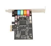 Denash PCIe 5.1 Sound Premium 6 Channel Surround Sound for Crystal Clear Music Representation, PCIe 5.1 Map 6 Surround-Return Channel 24 Bit 48 KHz CARDS SA Interns with Port PCI Express for Learys