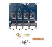 Denash PCIe to 4 Port 2.5G Ethernet Board for 5 with RTL8156 Chip Plug and Play Top Bottom Mounting Options Green Yellow LED Indicators 10/100/1000/2500Mbps