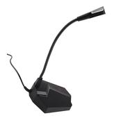 Denash Ponck USB Condenser Desktop Microphone with RGB Lighting a Silent Touch Circuit for Conference Games, for ABS Computer Users, Aluminum
