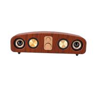 Denash Portable BT Speaker Retro Design High Volume 120dB Loud Sound for Seniors Dementia Care Room, Vintage Wood Grain
