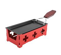 Denash Portable Cheese Raclette Grill Non Stick Baking Tray Mini Stove Set
