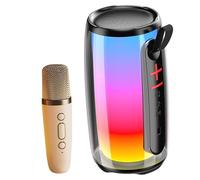 Denash Portable Mini Karaoke Machine Speaker with Microphone for Family Fun, Wireless Connectivity for Singing Anywhere, Clear Sound Quality for Enjoying Favorite Songs, Durable ABS Material for