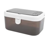 Denash Portable Wipe Warmer Intelligent Wipe Warmer, Spring Loaded 80 Wipes Dispenser, Night Light, 3 Temperature Settings, with Top Heating Technology, for Standard Wipes