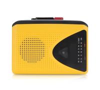 Denash Powerful Cassette Tape Player, AM FM Radio Recorder Portable with Large Speaker and Headphone Jack Built in Mic for Home Garden, Lightweight and Compact