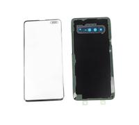 Denash Profitable Rear Glass Replacement and Exterior Lens Glass Screen Kit for S10 5G, Professional Grade Tools Included (Black)