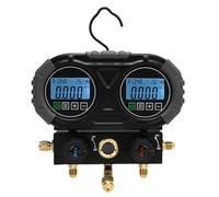 Denash Refrigerants Digital Manifold Gage, Pressure Tester Tool for R134A R410A R22 with Resolution 1Kpa. ABS Material, Suitable for HVAC Charging and Maintenance, Ideal for Resumed