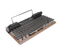 Denash Retro Typewriter Mechanical Keyboard, 84 Keys Ergonomic Bluetooth Keyboards with Blue Switches, RGB Backlight Computer Keyboards for PC Laptop
