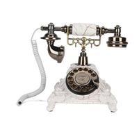 Denash Retro Vintage Fixed Telephone Multifunctional Recording Ancient Marking Telephone for the Hotel Office At Home, Resin Material, Ideal Wedding, Birthday