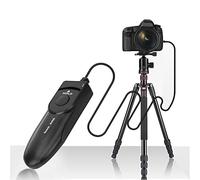 Denash RMVPR1 SLR Release the Remote Trigger with LED Light for the A7 Camera, Flexible Wire, Durable Contacts, Unique and Continuous, for Photography Enthusiasts, Black