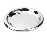 Denash Round Serving Tray, Stainless Steel Serving Platter with Mirror Finish and Elegant Edge, Decorative Metal Tray for Coffee Table, Bar and Party Entertaining (Large)
