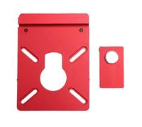 Denash Router Guide Rail Adapter, Sturdy Aluminum Alloy Compatible with Powertec Track Saw Rails, with Center Cutting Line Indicator and Adjustment Wrench