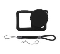 Denash Silicone Protective Case, Fit for Action 6 Sports Camera Soft Skin Cover with Lanyard, Anti Fingerprint Anti Oil Easy Wash (Black)