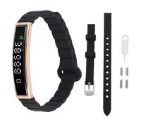 Denash Smart Bracelet Fitness Tracker, 18mAh Battery, Zinc Alloy, Magnetic Module, Daily Activity Monitoring for Android and IOS with Remote Photography (Gold)