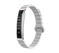 Denash Smart Bracelet, Magnetic Health Fitness Tracker Band, Visualize Motion Data with Muti Sport Modes Smart Wristband for Android & IOS (Silver)