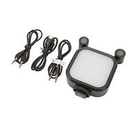 Denash Stereo Microphone Light 10 Levels Double Micro Brightness Filling Lamp for a Battery Integrated in the Battery, Micro Hifi for Online Teaching Live