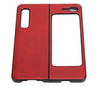 Denash Telephone Leather Coating Shell for W20 / Z Fold 1 Leather, Protection Cover Against the Shock Absorber with Precise Cuts, Set of 2 Mobile Phone Cases (Red)