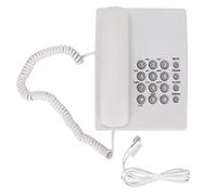 Denash Telephone with Desk Cable with Call Identification, Adjustable Volume for the Home in the Home, ABS Material (White)