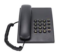 Denash Telephone with Desk Cable with Call Identification, Adjustable Volume for the Home in the Home, ABS Material (Black)