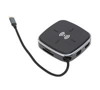 Denash Type -C Home Station with Multifunctional Wireless Charger 9 in 1 HUB for the Home Office USA ABS Lega