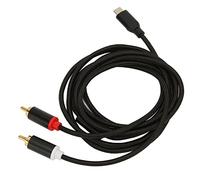 Denash Type C to Dual Stereo Hifi Hifi Cord Adapter Gold Plade for the House, Flexible Durabile Nylon Material (1m)