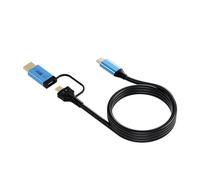 Denash Type C to Type C and HD2.0 Cable 1.8M 4K/60HZ High-Speed Data Transfer Compatible with Various Devices, Aluminum Shell Structure for Gaming, Office, and Education
