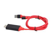 Denash Typec Mobile Tapale for the HD Multimedia Interface Cable for, High Definition Screen Projector 1080p for Families and Friends of Red Aluminum Aluminum (Red)