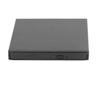 Denash Ultra Thin USB 2.0 External CD DVD Drive for Laptop Desktop PC, Multifunctional Optical Disc Driver with High Speed Transmission, Suitable for and OS X Users, Plastic Material (Black)