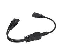Denash UPS Server C14 to 2 C13 y Splitter Network Cable with a Sustainable PVC Box/Cover for The Monitore PCS Printer, Plug and Play for The Release of Double Equipment, C14 to 2 C13 Power Adaptors
