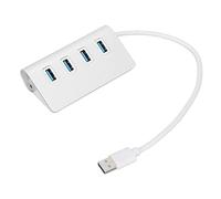 Denash USB 3.0 HUB HIGH SPEED 5 Gbit/S Aluminum Alliage USB Expander for the Air Silver Laptop