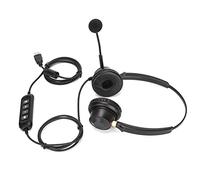 Denash USB -BINAURA BASSET Adjustable Desktop Telephone with BROPIDE AUDIO CONTROL FOR SKYPE CAT, Adapted to Different Portage Methods