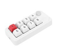 Denash USB C Wired Number Pad, 8 Programmable Keys Mechanical Keyboard with Layer Switching, Real Time Floating Window, for Xp, Vista, 7, 8, 10, OS X (White)