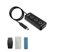 Denash USB Custom Keyboard, 3 Key Mini for Gaming Office Copy Paste with Magnetic Absorption, Multimedia Functions, Braille Dot Touch Recognition, Automated Control for Various (HK33UWM White)