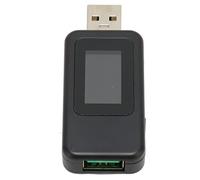 Denash USB Tester Color HD Digital LCD Display Power Meter for Charging Data Storage and Analysis, Portable USB Current Meter for Monitoring Charging Quality, ABS Material