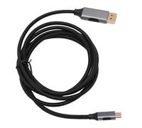 Denash USB Type C A Displayport 1.4 Premium Cable 8k 60Hz 10 Gbps Aluminum Housing for Portable Mobile Phone 5.9 Feet
