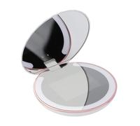 Denash UV Camera for Sunscreen Test, 3.5 Inch Portable UV Mirror Sunscreen Camera, 2X Magnification Rechargeable Travel Makeup Mirror with Light for Skin Protection