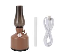 Denash Vintage Kerosene Lamp Humidifier, 260ml Capacity Quiet Humidifier with 2 Mist Settings and Stepless Dimming Night Light, for Home Bedroom (1)