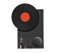 Denash Vintage Player Speaker BT Wireless Digital Clock Retro Style Portable Speaker for Home Office Decoration (Black)