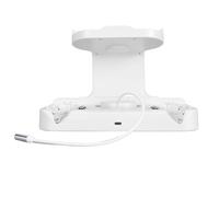 Denash VR Charging Station Fast Charging with Rechargeable Batteries for Meta 3 Controllers and Headset, Wall Mounting VR Loading Dock for Players, ABS Material (White)