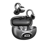 Denash W19 LED Display Translation Earbuds with 133 Languages Real-Time Translation Noise Cancelling for Travelers Multilingual Communication with BT 5.4 High-Res Sound 10mm Spea (Black Gray)