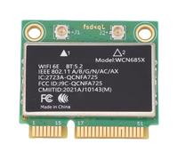 Denash WIFI 6E Wireless Card, 5.2 Tri Band Network Adapter with MU MMO Technology, for 10 11 and WCN685X QCNFA725