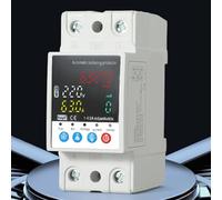 Denash WiFi Smart Circuit Breaker with Over/Under Voltage & Leakage Protection, Adjustable 63A, Wireless Remote Control Via/Smart Life, Real-Time Monitoring, Timer, Digital Display