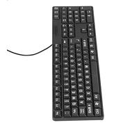 Denash Wired Keyboard, Wired Large Print Keyboard 104 Keys for Desktop Computer for Laptop
