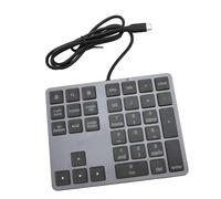 Denash Wired Number Pad, 34 Keys USB Numeric Keypad Ultra Slim Lightweight Ergonomic Number Pad Portable Financial Accounting Keyboard for Laptop Computer PC