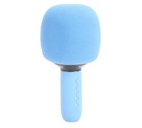 Denash Wireless Bluetooth Karaoke Microphone, Portable Handheld Mic with RGB Lights Vocal Suppression 5 Sound Effects, with 3.5mm AUX Jack, for Phone Tablet Laptop Party Gift (Blue)